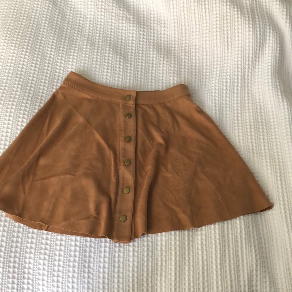 Faux suede skirt